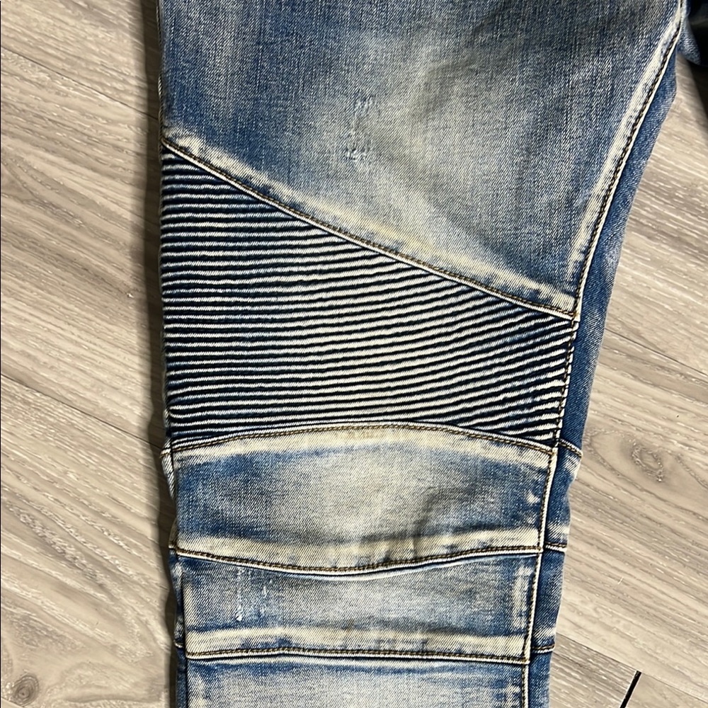 Balmain Paris Blue Slim Fit Biker Jeans (36-34) - Picture 7 of 15